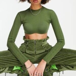 Adidas x IVY PARK green cropped long sleeve